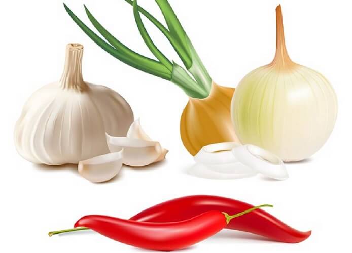onion ,peppers ,garlic
